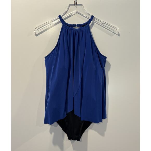 Magicsuit by Miraclesuit Sapphire Blue Aubrey One Piece‎ Swimsuit Womens 8 (681) - Picture 1 of 4